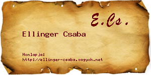 Ellinger Csaba névjegykártya